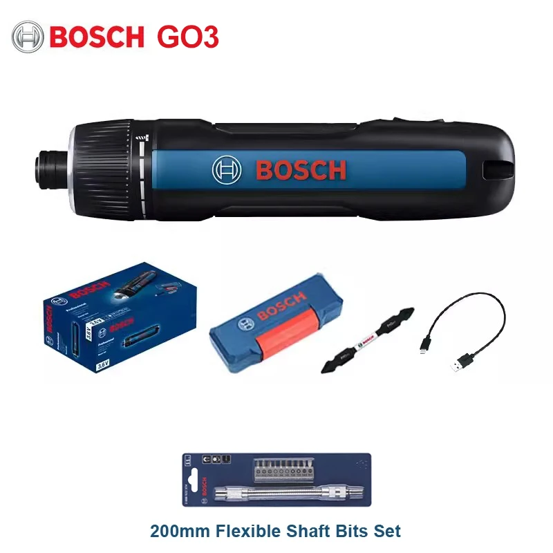 

Электрическая отвертка Bosch Go3, профессиональная аккумуляторная дрель, фотоотвертка, многофункциональные электроинструменты
