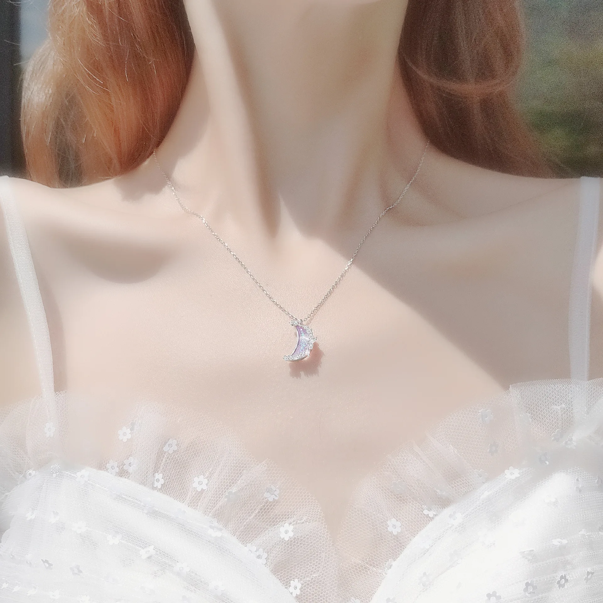 2025 Damenmode 2024 Süße Modekette mit Sternen, Neumond und Wolken-Schlüsselanhänger, Änderung der Zuckerfarbe, Geburtstagsgeschenk, Damen_voghion.com