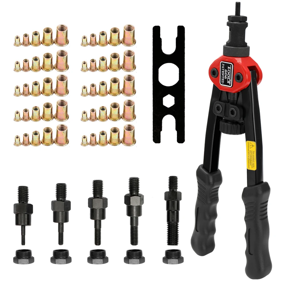 Hand Threaded Rivet Nuts Guns Riveter of Sleeve Nuts Rivnut Tool For Auto M3/M4/M5/M6/M8 Hand Riveter BT-606 Manual Rivet Tools rivet gun