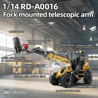 LESU AOUE AT1050 Hydraulic RC 1/14 Metal Telescopic Arm Fork Loader Painted Assembled Car Model With Light Sound Set TH23755 1