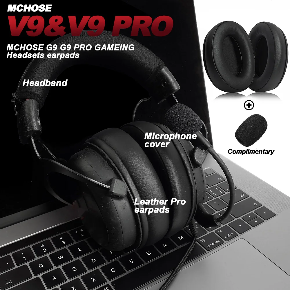 Ear Pads for MCHOSE V9 V9 PRO Replacement Foam Headphones memory foam Earpads Protein