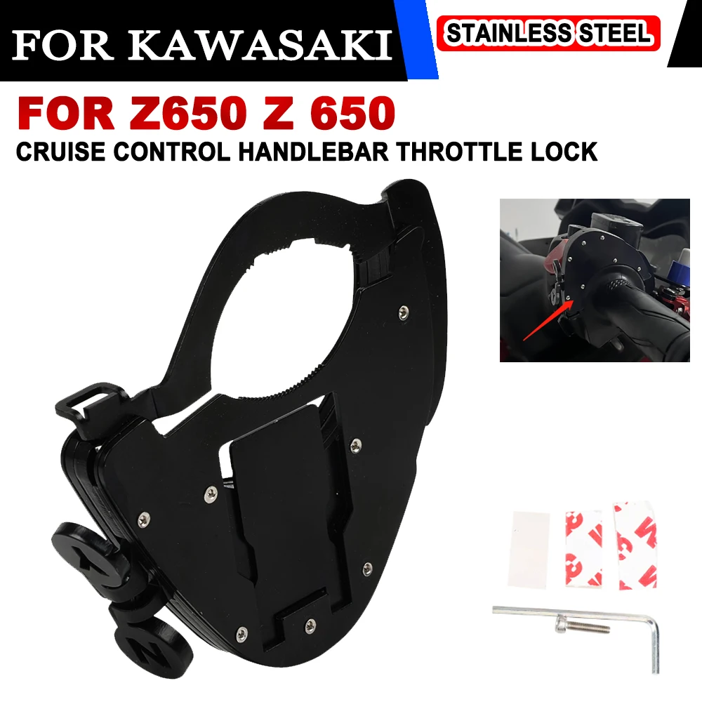 

For Kawasaki Z650 Z 650 Motorcycle Accessories Universal Cruise Control Handlebar Throttle Lock Save Effort Retainer Assist