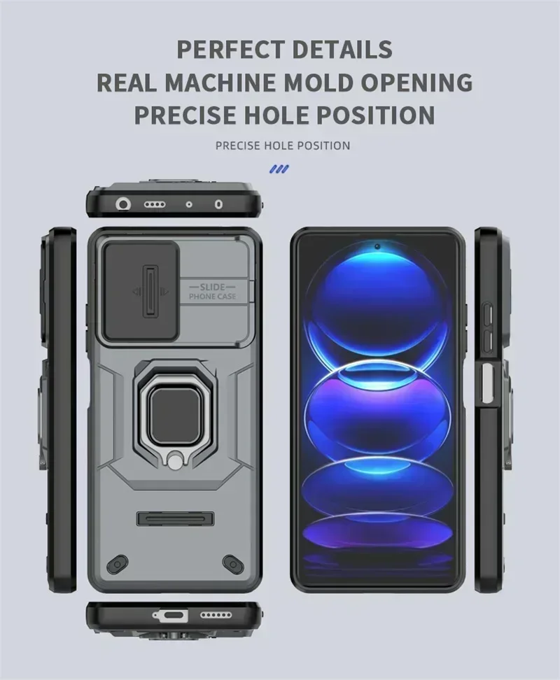 Armored Lens Slide Case with Ring Back Cover