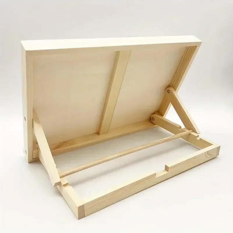 Foldable Wooden Art Stand - Portable Easel with Tilted Writing Board for Drawing and Painting