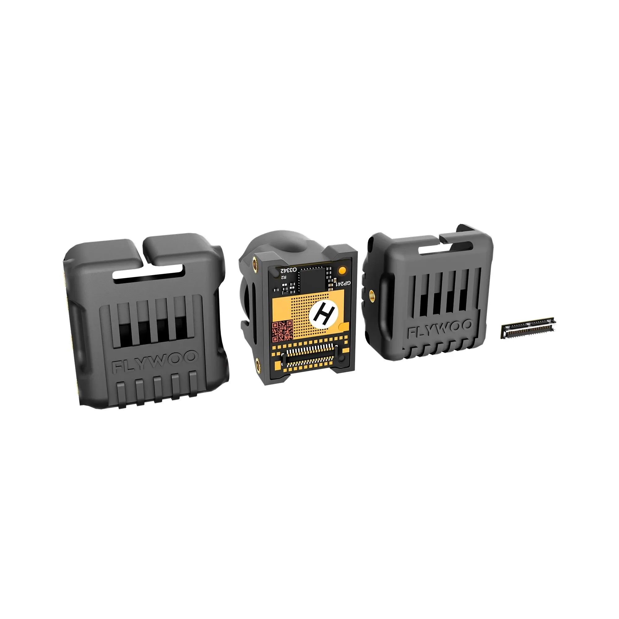 Kit Caméra Drone O4 Wide Air Unit installé sur un châssis de drone FPV, avec câbles et antennes visibles.
