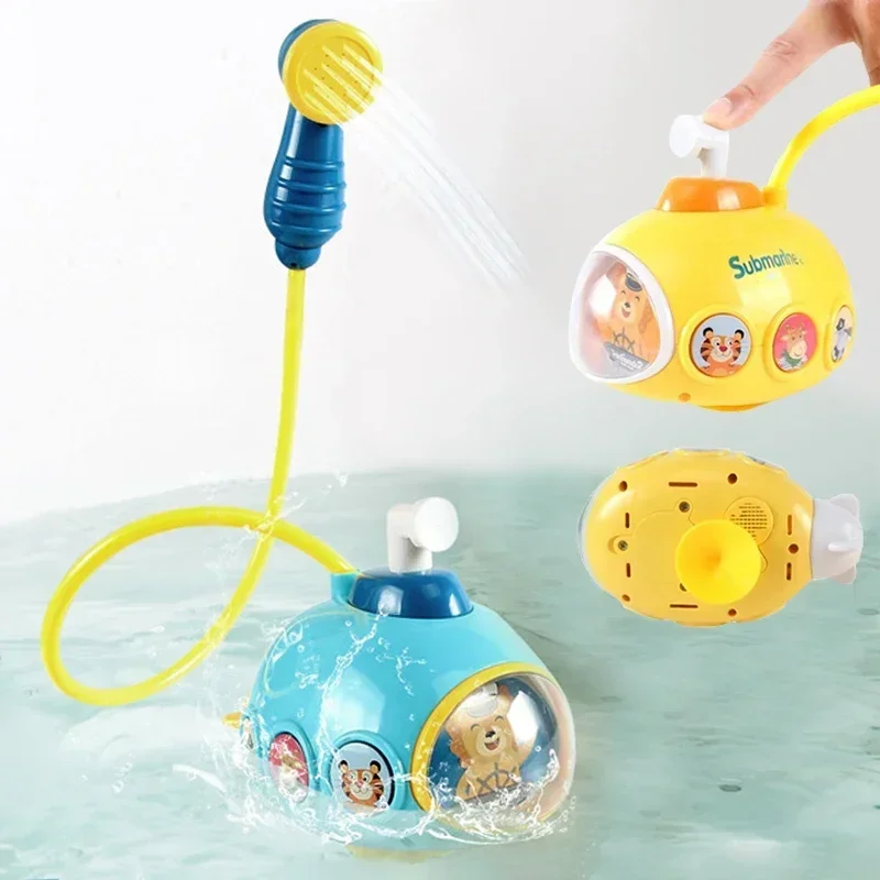 Baby Bath Toys, Bathing Cute Swimming Water Spraying Submarine Shower Bath Toy For Kids swimming pool Water Playing Toy 6