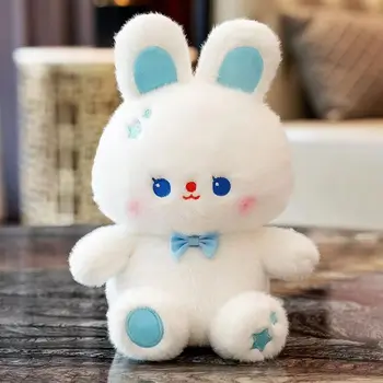 25CM Little Bear Bunny Doll White Children's Plush Toy Bow Tie Bear Doll for Girls Plushies Kawaii Stuffed Animal Patung Dolls 2