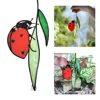1pcs Stained Glass Ladybug Window Hanging Perfect Gift for garden, yard, fences, pillars, patio, outdoor, indoor, windows, door 3