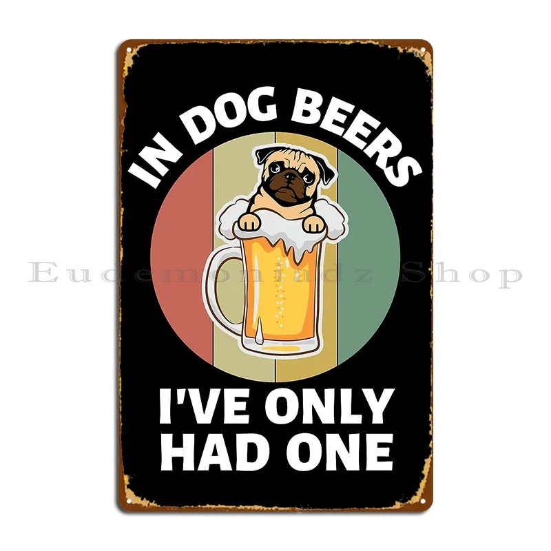 

In Dog Beers I Ve Only Had One Metal Plaque Poster Wall Decor Club Wall Decor Custom Wall Mural Tin Sign Poster