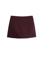 High Waist Solid Skort for Women Fashion Side Zipper Female Shorts Skirts Mujer - Image 2