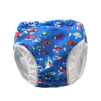 Infant Children Leak proof Swimming Nappies Newborn Baby High Waist Swimming Trunks Baby Boys Girls Cartoon Printed Swim Diapers 5