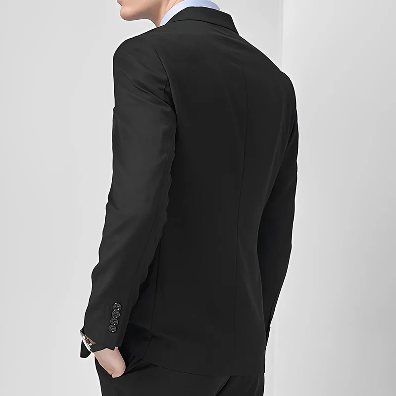 Autumn Man's Single Breasted Suit Jacket Solid Color Simple Business Suits Versatile Blazer Coat