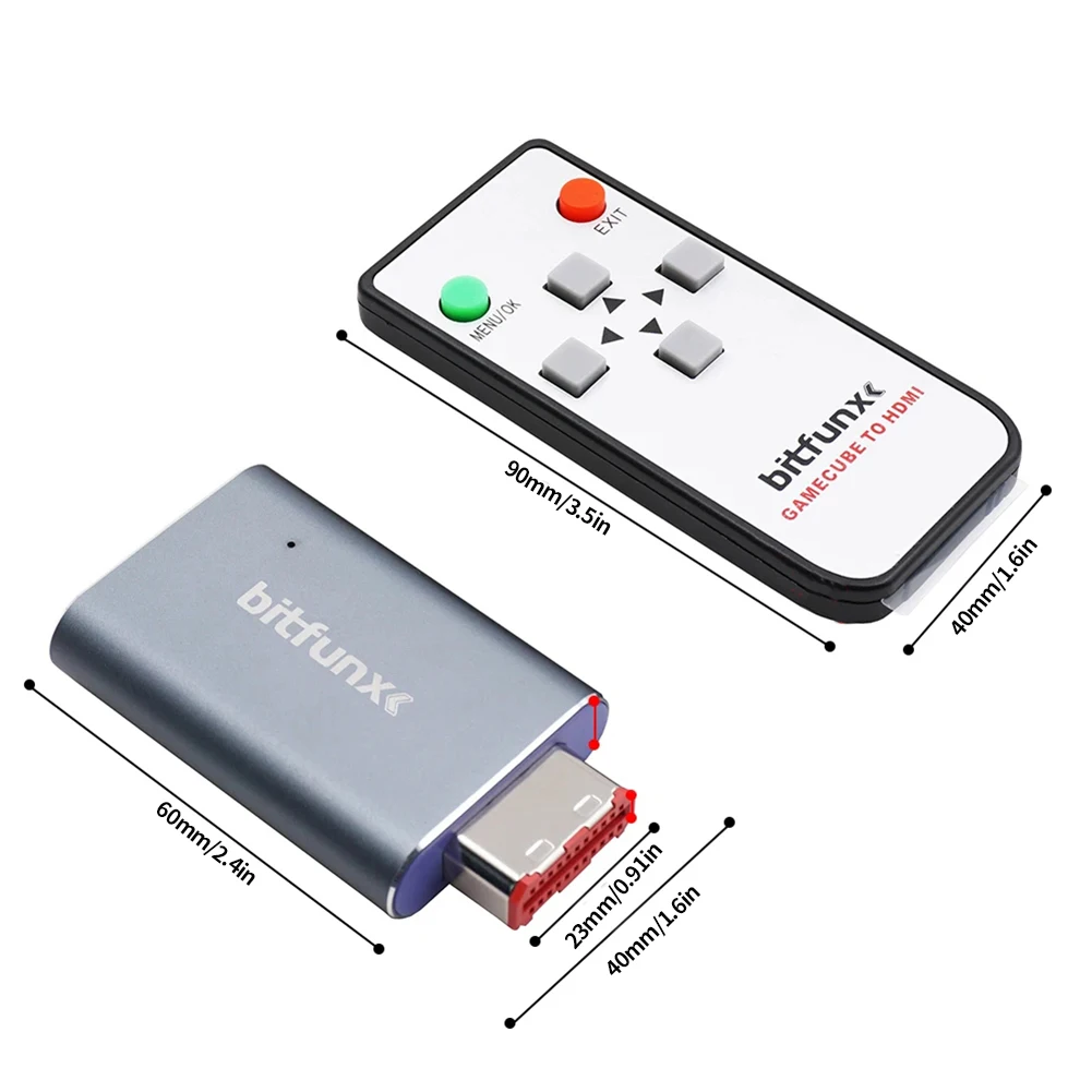 원격 비디오 어댑터가 포함된 HDMI 호환 어댑터 닌텐도 게임큐브 NGC용 디지털-HDMI 호환 금속 변환기