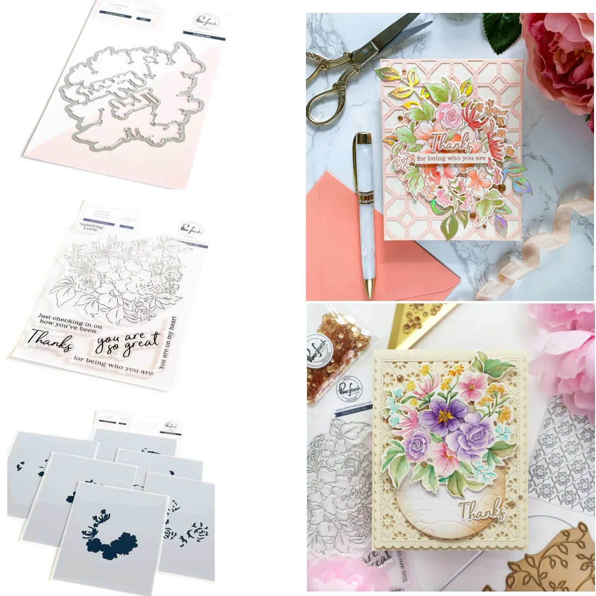 

Summer Handpicked Flowers Metal Cutting Dies Clear Stamps Layering Stencils Diy Scrapbook Diary Decoration Embossing Template