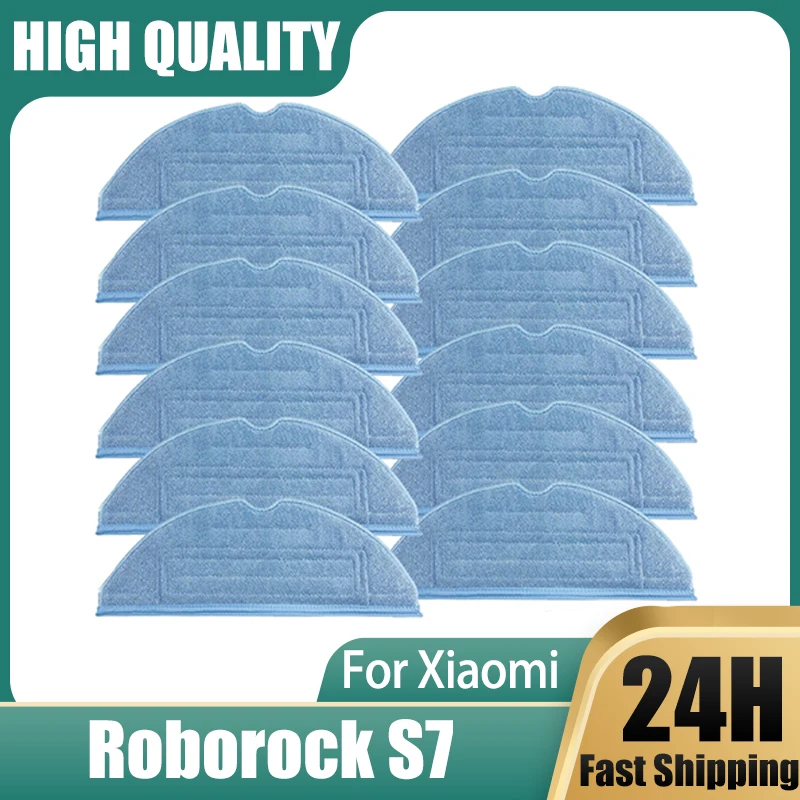 Washable and Reusable Mop Cloth Pads Replacement for Xiaomi Roborock S7 S7MaxV Ultra Vacuum Cleaner Parts Microfiber Soft Pad