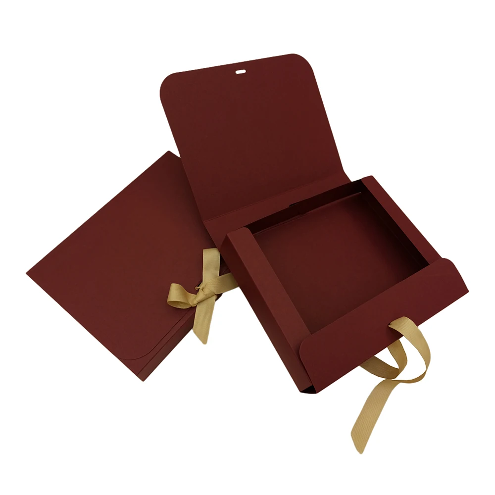 10 Stück OEM farbige Geschenkboxen zum Verpacken mit Deckel und Schleife, trendige Papierboxen für Geschenke, Geschenkboxen. – Detail 6
