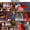 14 In 1 Wrench for Sink Faucet Sanitary Repair Tool with Double-Head Handle, Installer Ratchet Tool Set for Bathroom Sink Faucet 4