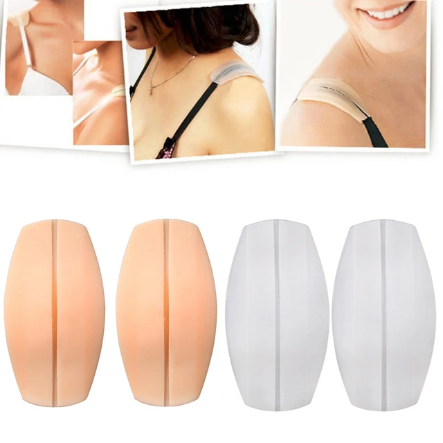 Bra strap cushions/pads, silicone, sore shoulders protection, 2 pairs (4  pcs)