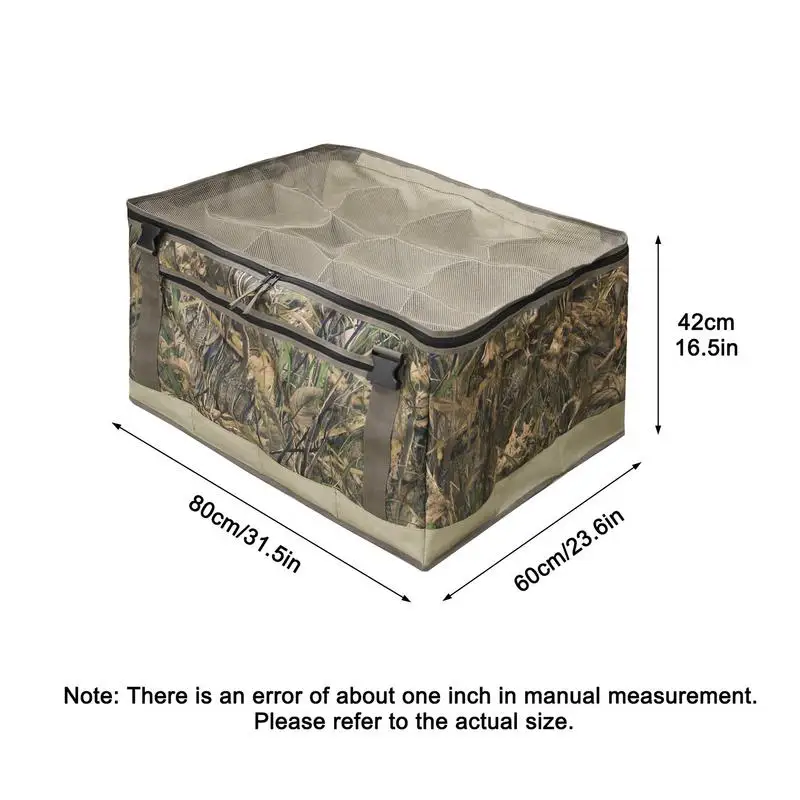 Duck Hunting Bag 12 Slots Duck Decoy Storage Bag Camouflage Printing Padded And Adjustable Shoulder Strap Bottom Drains Turkey