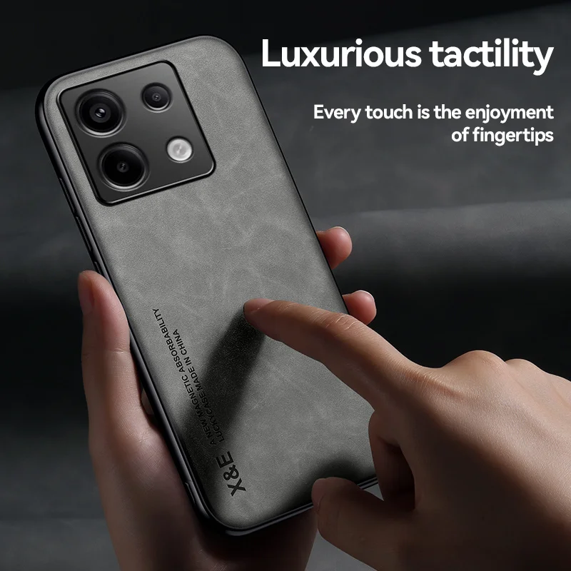 Leather Magnetic Soft Silicone Case - Elegant Back Cover