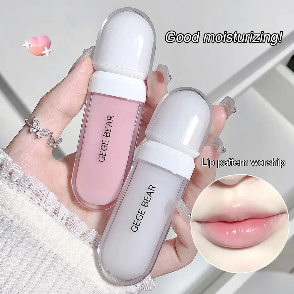 

Clear Moisture Lip Gloss Lip Oil Plumping Base Hydrating Lines Care Glaze Lip Lighten Moisturising Balm Makeup Jelly Liquid E9I9