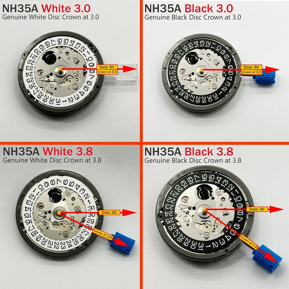 Japan Original Nh35 Movement Crown At 3.8 3 6 Nh35A With