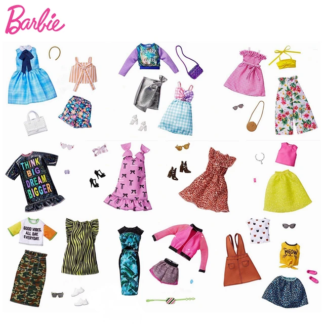 Acessórios da barbie original moda roupa roupas barbie conjunto bonecas  brinquedos para meninas crianças para 30cm saco colar acessórios -  AliExpress