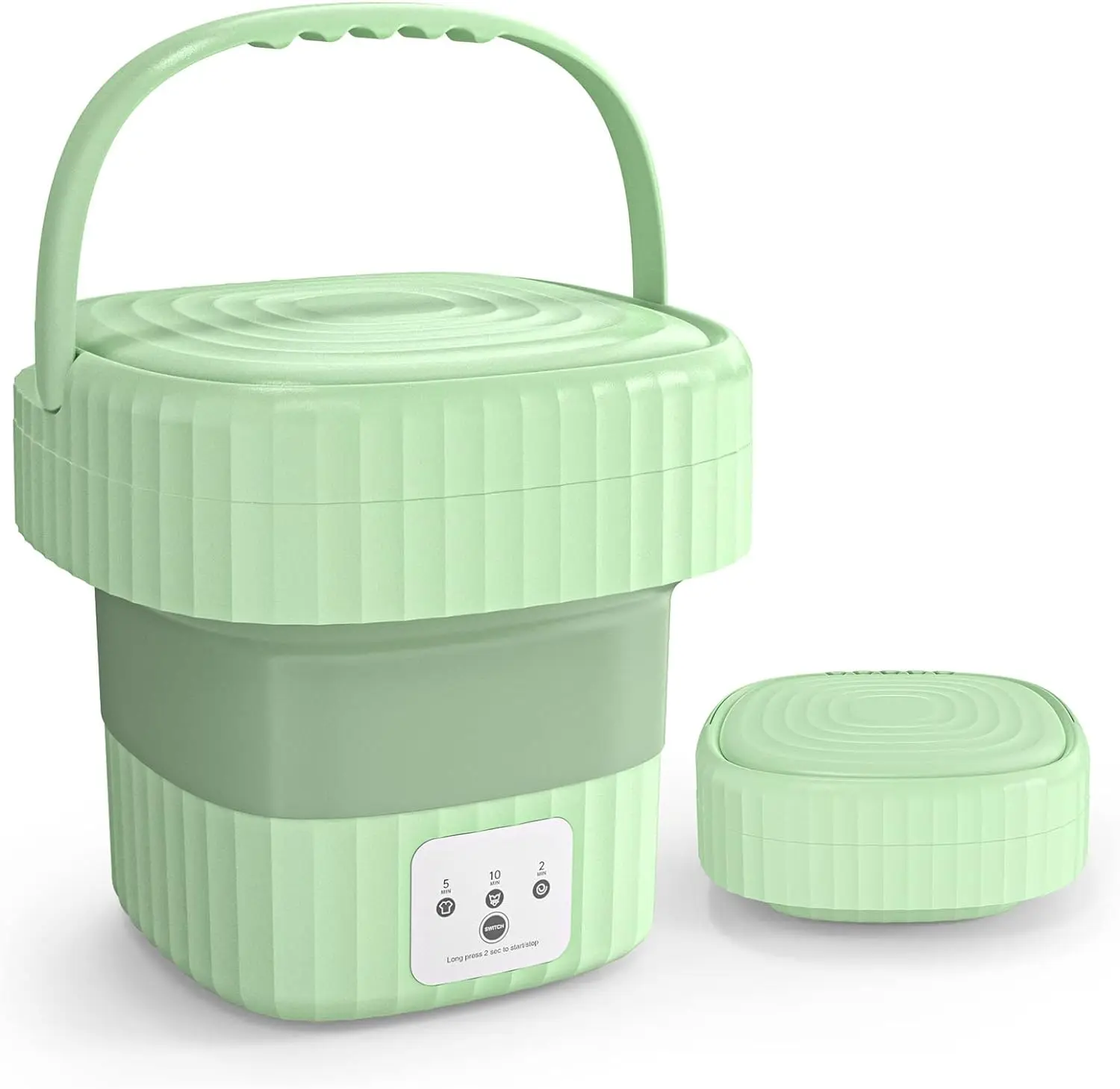 

Washing Machine, Mini Washing Machine Foldable Laundry Bucket,Portable Small Washer by for Socks Underwear or Small Items, Trave