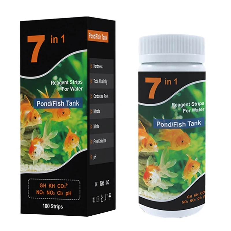 Aquarium Water Quality Testing Strips Set - 7-in-1 Analysis Kit (50/100 Pack)
