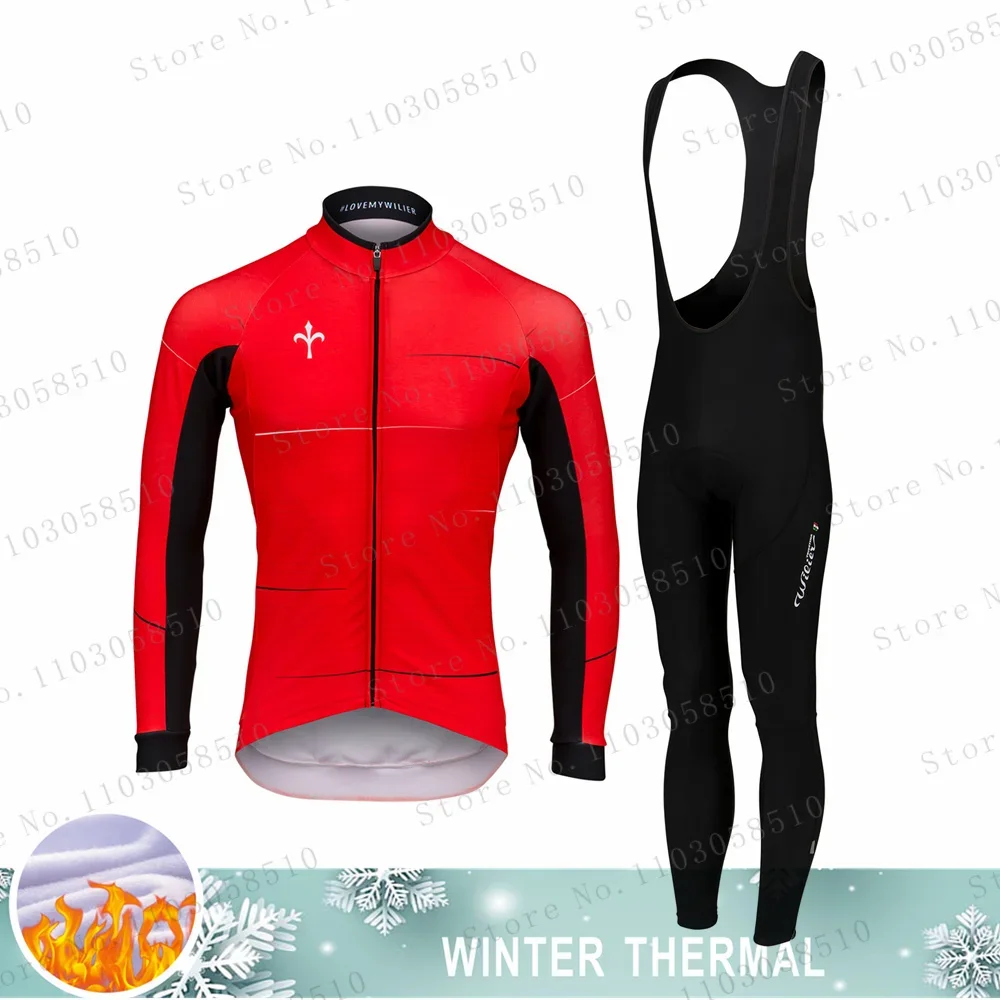 Winter Thermal Fleece Cycling Jersey Mtb Male Clothing Sports Set Road Bike Men's Team Sportswear Bycicle Suit