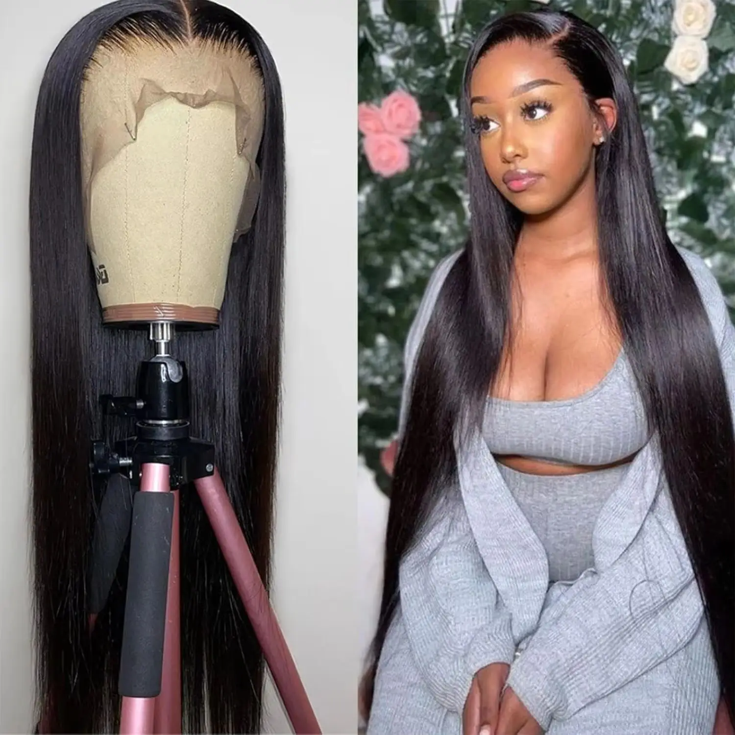 13x4 Bone Straight Human Hair Wigs 13x6 Hd Lace Frontal Hair 30 40 Inch Straight Transparent Lace Human Hair Wig For Black Women 2