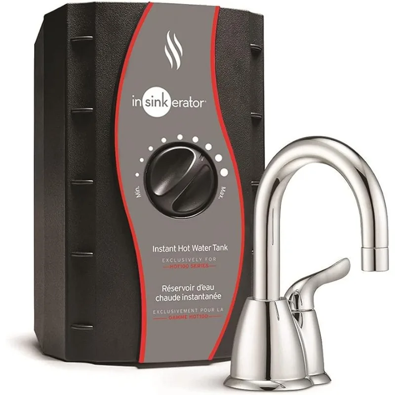 

InSinkErator HOT150 Instant Hot Water Dispenser System - Faucet & Tank, Chrome, H-HOT150C-SS