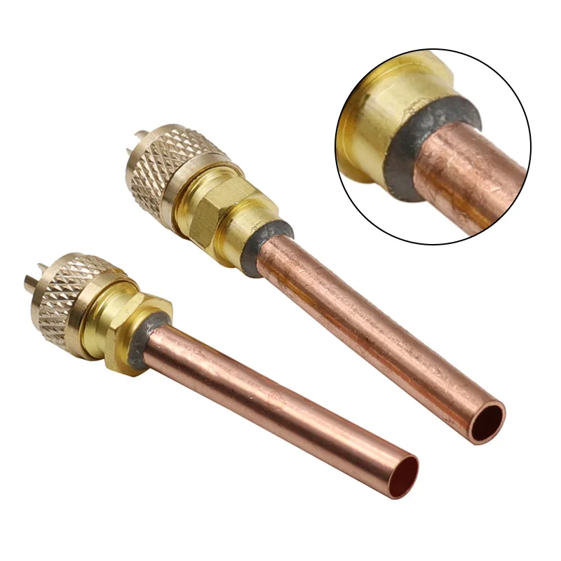 Válvulas de acceso de refrigeración de aire acondicionado, tubo de cobre Recambios de piezas de llenado de OD de 6mm/6,3mm - Imagen 4