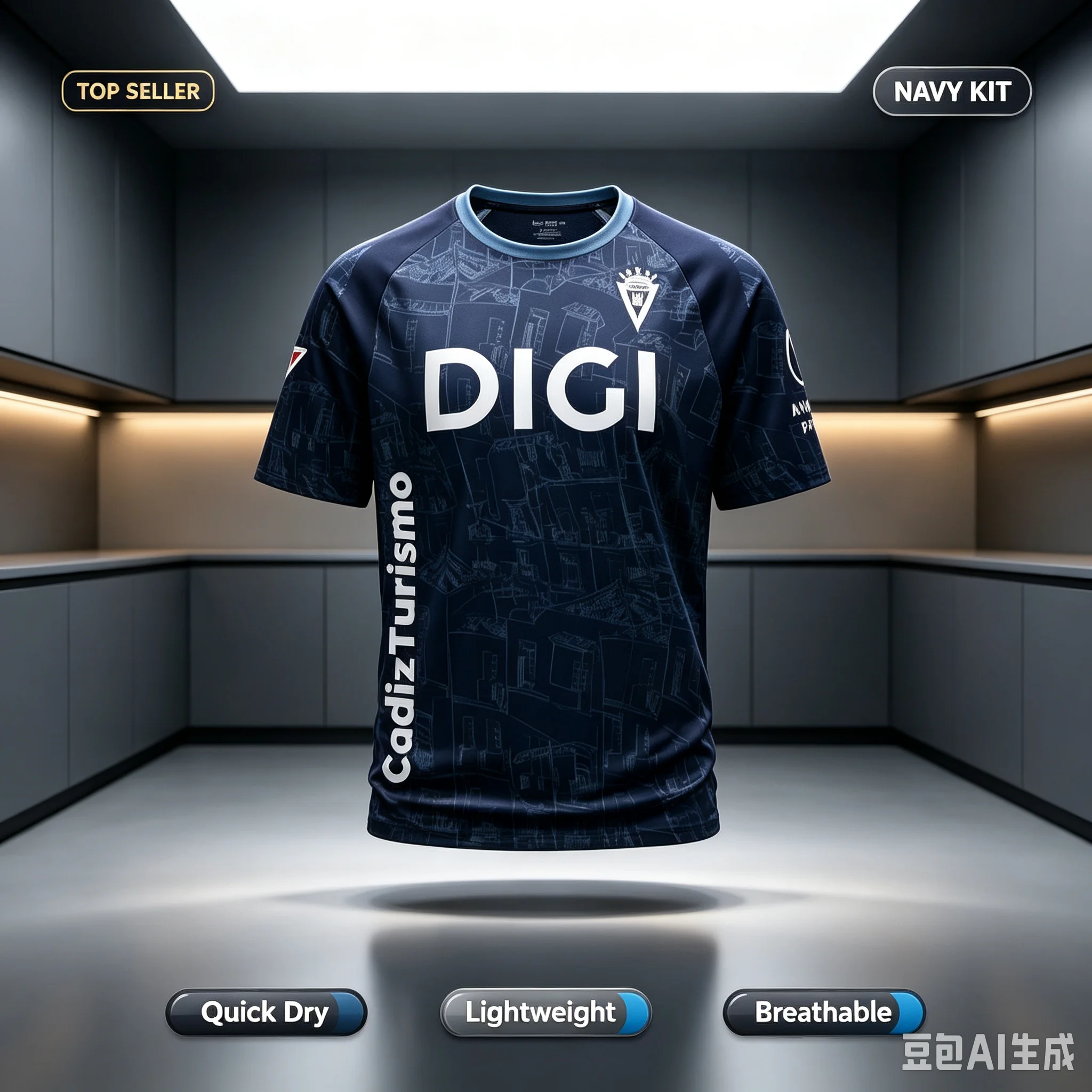 26-27 Cadiz 3D-Druck Fußball-T-Shirt für Herren und Damen, Sommer-Sport-T-Shirts, atmungsaktiv und schnelltrocknend, Eltern-Kind-Kleidung