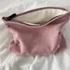 Corduroy Travel Cosmetic Bag Portable Makeup Storage Bag Purses Women Large Capacity Zipper Make Up Organizer Storage Clutch Bag 5