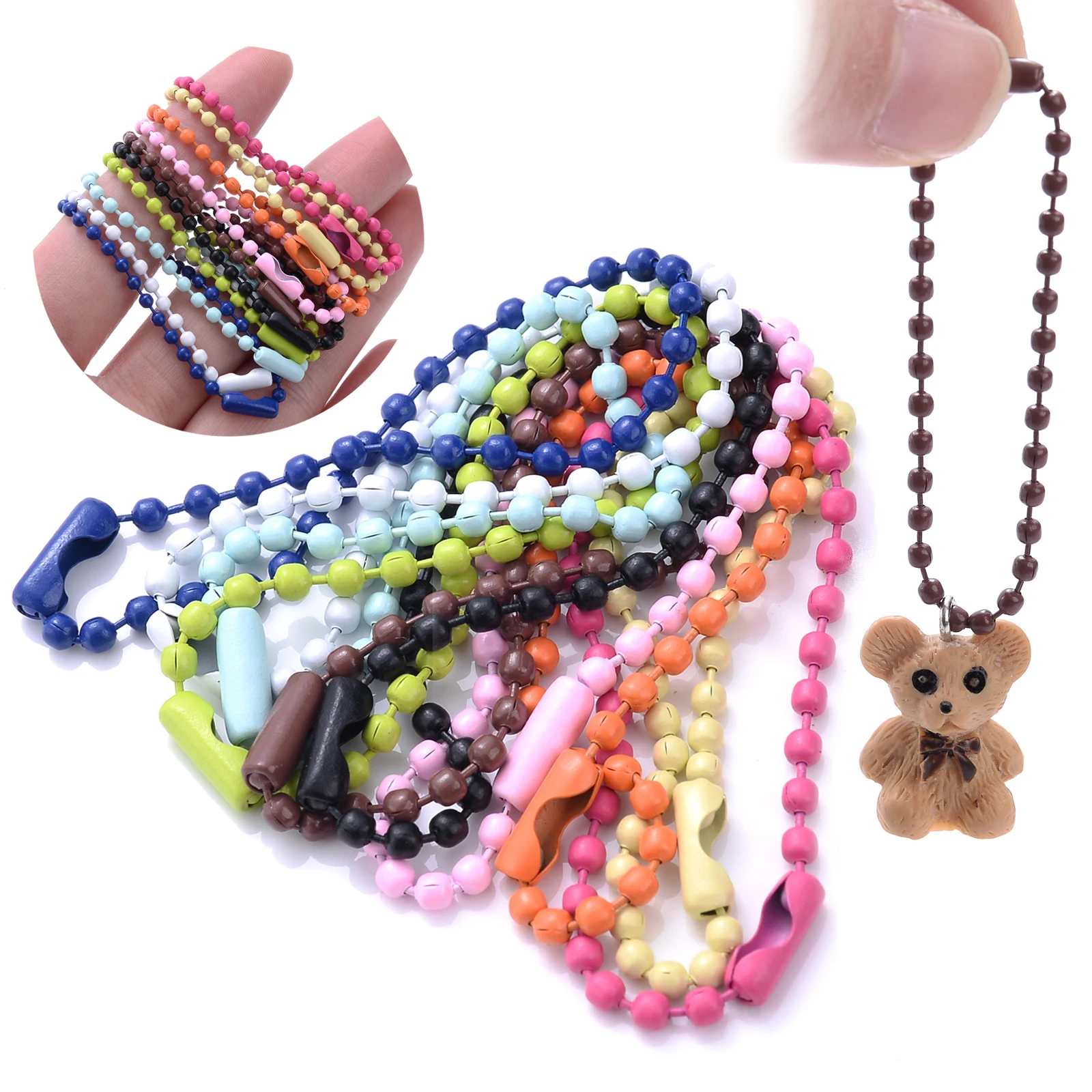 2080Pcs224mmColorfulBallBeadsFitsKeyChainDollsLabelHand