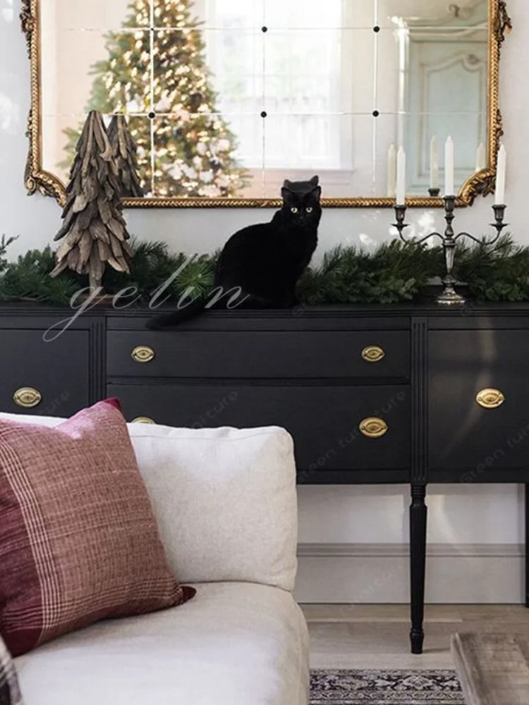 

Home Entrance Cabinet Simple Modern Lobby Curio Cabinet Partition Side Cabinet Desk Console Tables Black