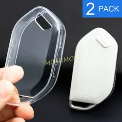 Sleek Transparent Remote Key Shell Case Cover - Black/Clear (2x Key Case (Clear))
