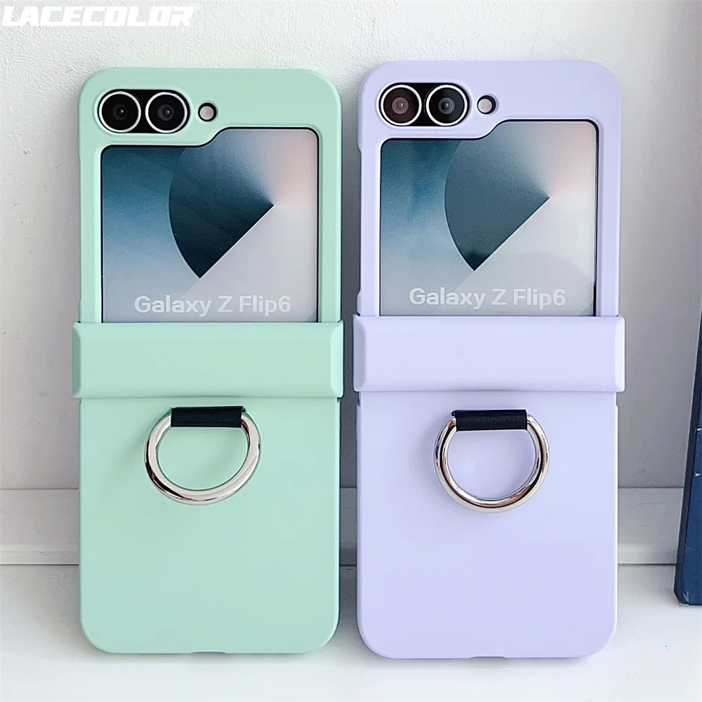 Colorful Matte Shockproof Case with Grip Ring and Finger Buckle