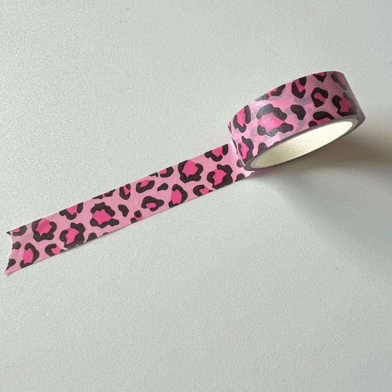 1Pc Ins Cute Milk Stripe Leopard Cows Masking Washi Tape Decorative Dot Adhesive Tape Diy Scrapbooking Sticker Label Stationery 5