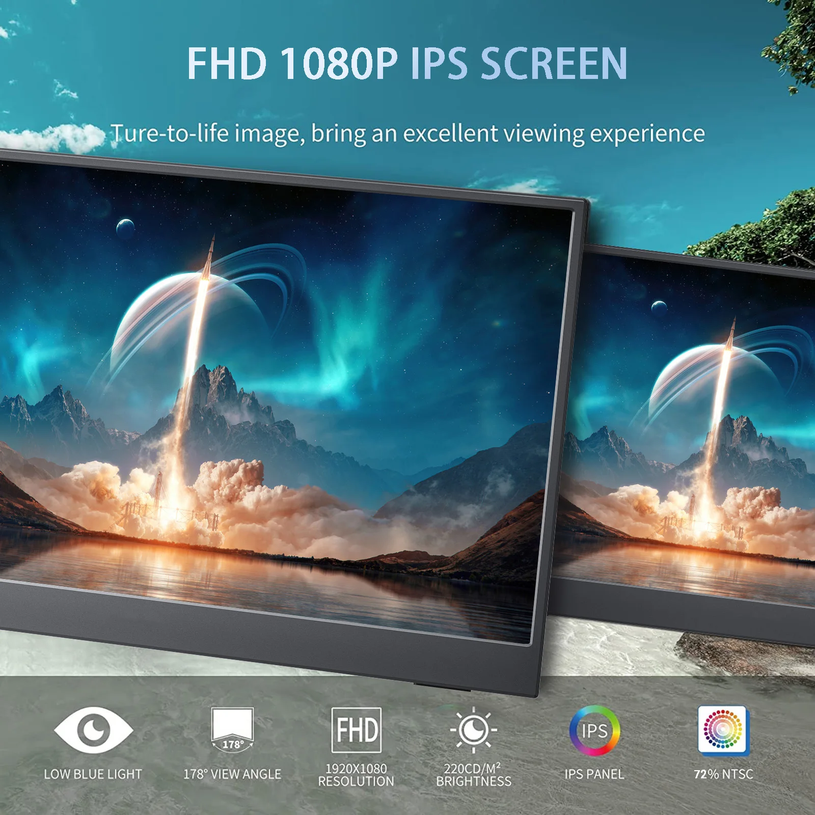 TUHUI 15.6 ġ ġ ޴  ̹ 1080P FHD IPS USB-C HDMI ǻ ÷ ġ ڽ  PS4/5 ȭ PC ƮϿ