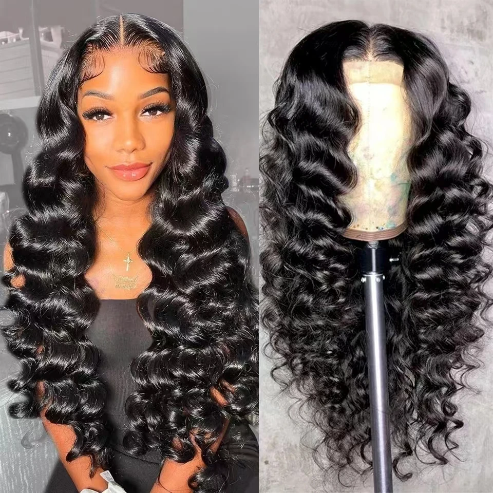 

13X6 Deep Wave Lace Front Wigs For Women Indian Lace Front Human Hair Wigs Pre Plucked With Baby Hair Loose Deep Wave Wig Remy