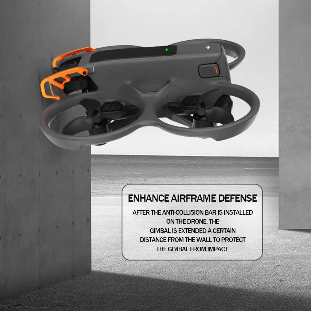Barre anti-collision drone DJI Avata2 - Protection lentille aluminium silicone