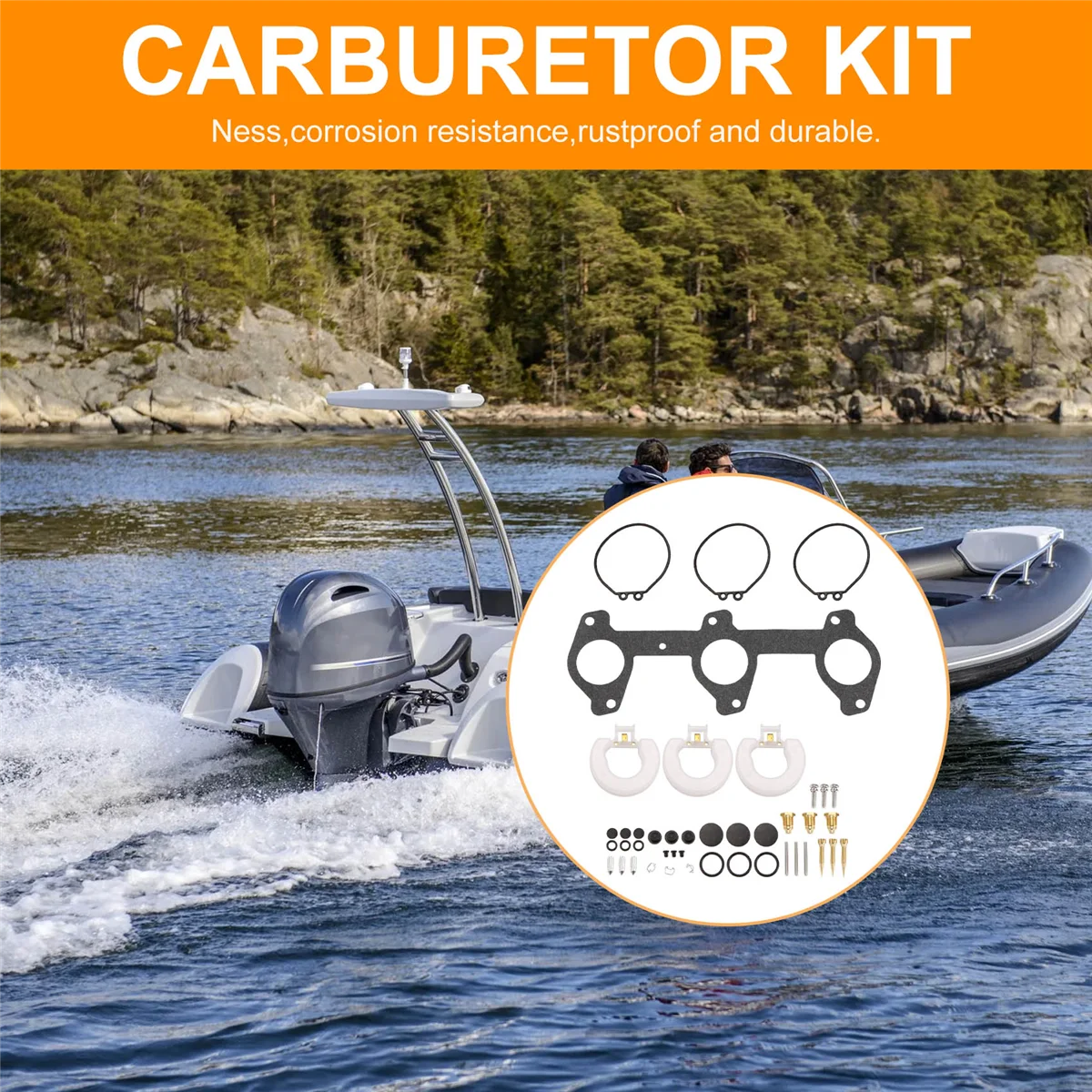Kit De Réparation De Carburateur 6H3-W0093-02 Pour Moteur Hors-bord Yamaha 2 Temps 60 CV 70 CV