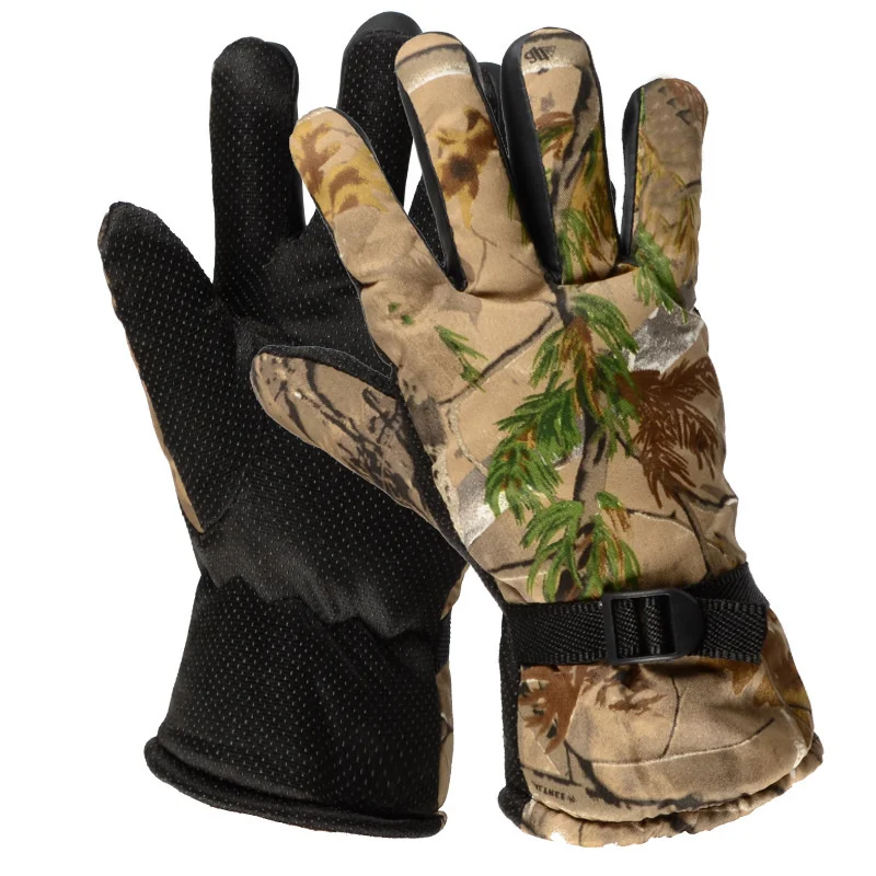

Men Women Winter Fishing Riding Warm Fleece Gloves Outdoor Climbing Skiing Hunting Tactical Training Camouflage Thermal Mittens
