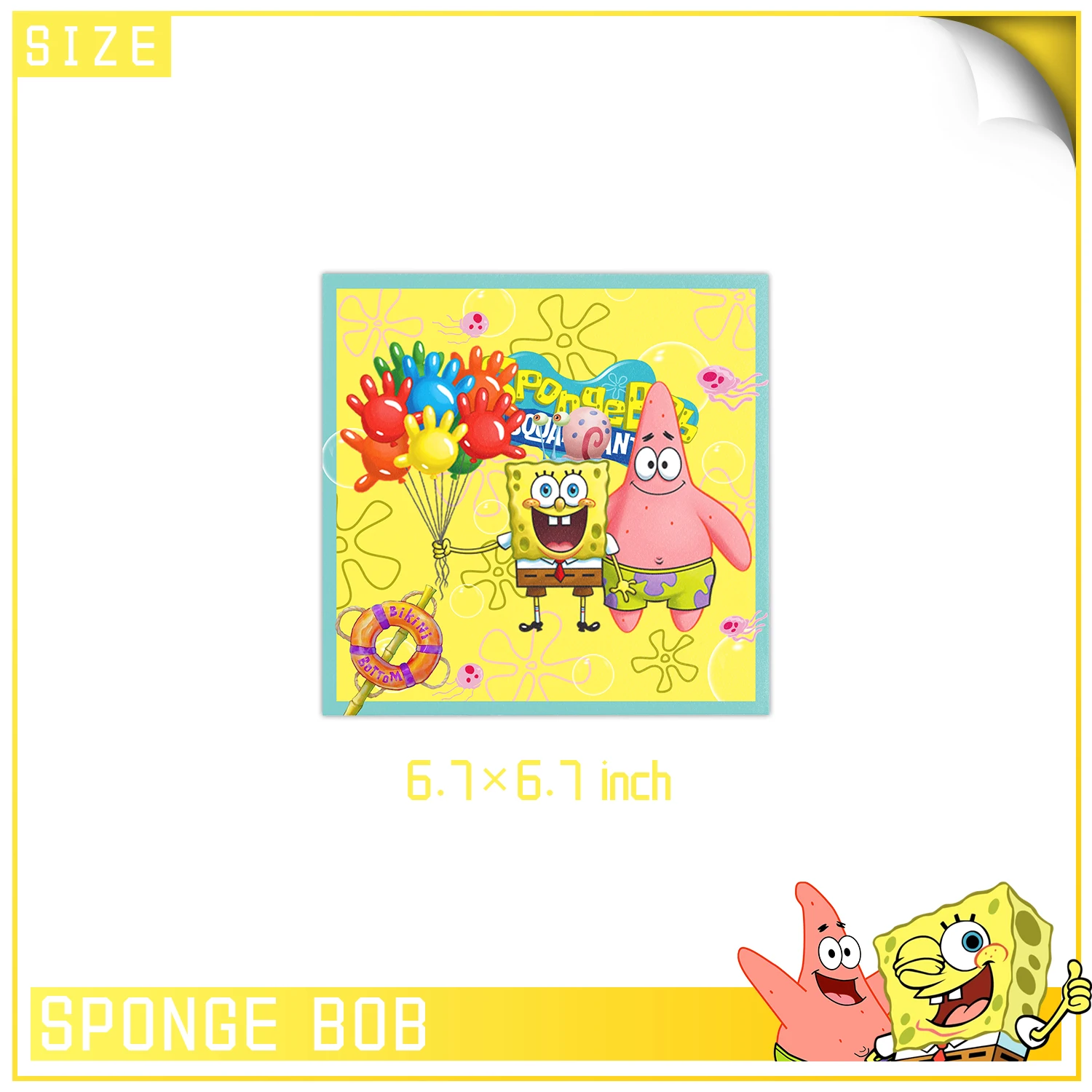 Yellow Sponge-Bob party decorations disposable tableware paper plate cup tablecloths for kid birthday party baby shower supplies birthday tableware set birthday party supplies party supplies disposable tablecloth