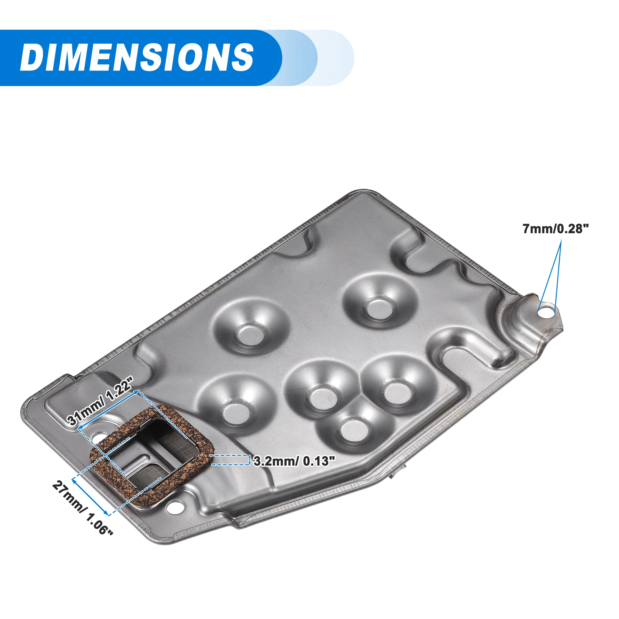 UXCELL A140E A140L Automatic Transmission Filter Oil Pan for Toyota RAV4 Base 2.0L L4-Gas 1996-2000 3533032030