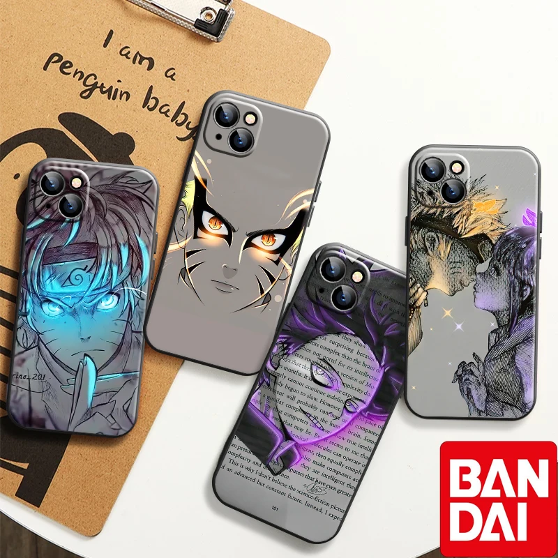 Чехол для телефона NARUTO iPhone 13 11 12 Pro Mini X XR XS MAX 6 7 8 Plus Uchiha Sasuke Hyuuga чехол-накладка с