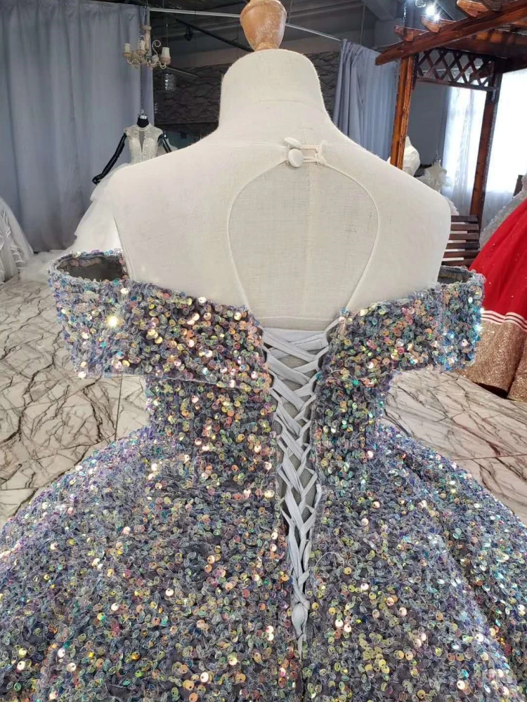 Flower Girl Dresses Ball Sparkly Sequins Beaded Party Princess Kids Pageant Performance First Communion Gowns flower girl dresses
