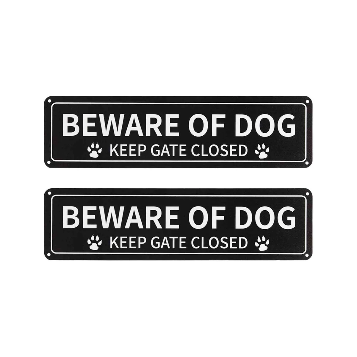 

2 Pack Beware of Dog Sign, 12X3 Inch Rust Free .040 Aluminum Metal Sign, Reflective, Fade Resistant, UV Protected